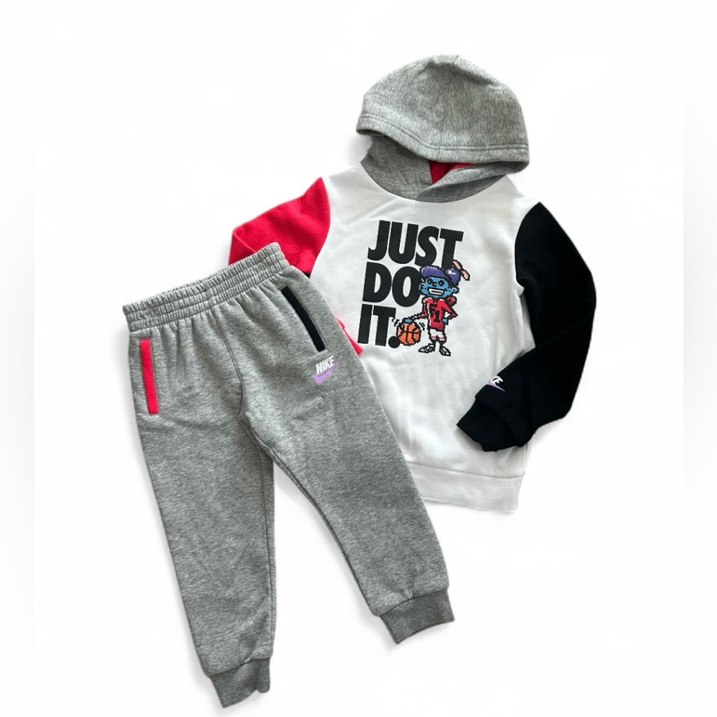 Nike Basketball Hooded Sweatshirt & Jogger Pants 2pc Set Boys 4t Nwt